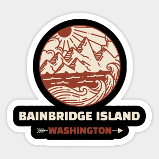 Retro Bainbridge Island Sticker